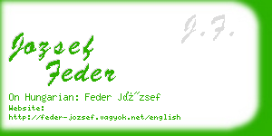 jozsef feder business card